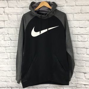 Nike dri-fit pullover hoodie, black/grey XL tall